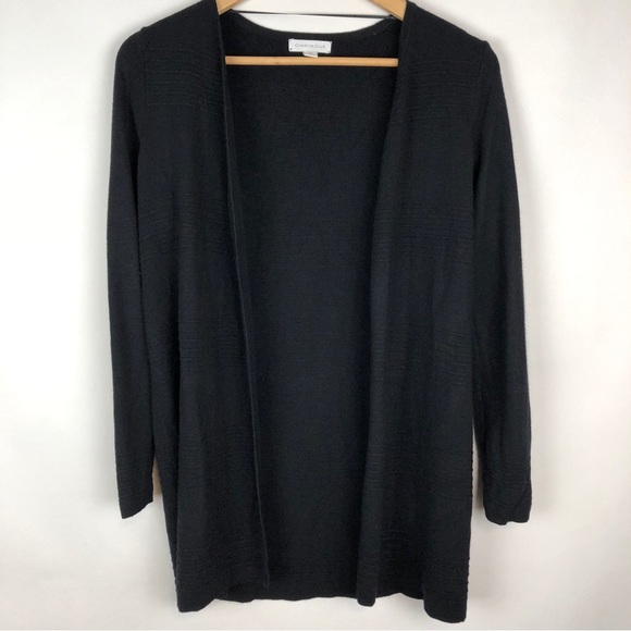 Charter Club Long Classic Black Open Cardigan - Picture 1 of 11